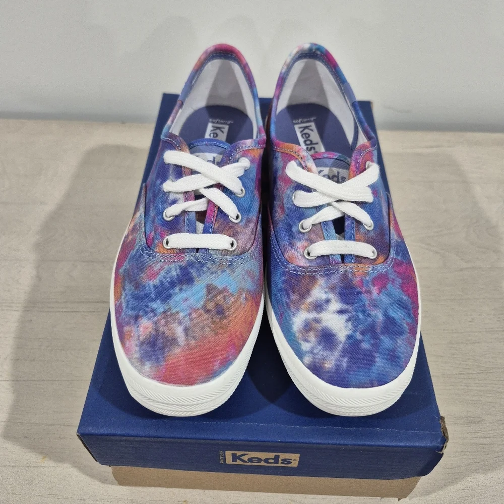 Keds Champion Canvas Sneakers Size 7 BNWT | Tie Dye Casual Shoes - Picture 4 of 5